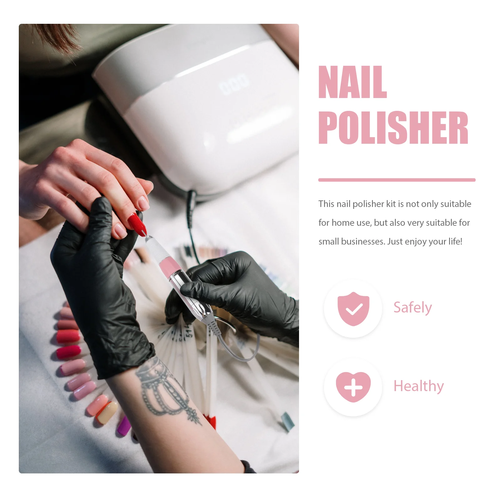 1 conjunto conveniente kit de manicure para unhas, remoção elétrica de esmalte (plugue au), ferramenta para manicure, aparador de moagem