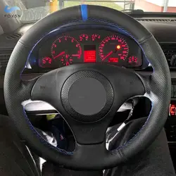 Car Inner Accessories Steering Wheel Cover Perforated Leather Trim For Audi A8 D2 1998-2002 S8 TT 8N S4 B5 S6 C5 1999 2000 2001