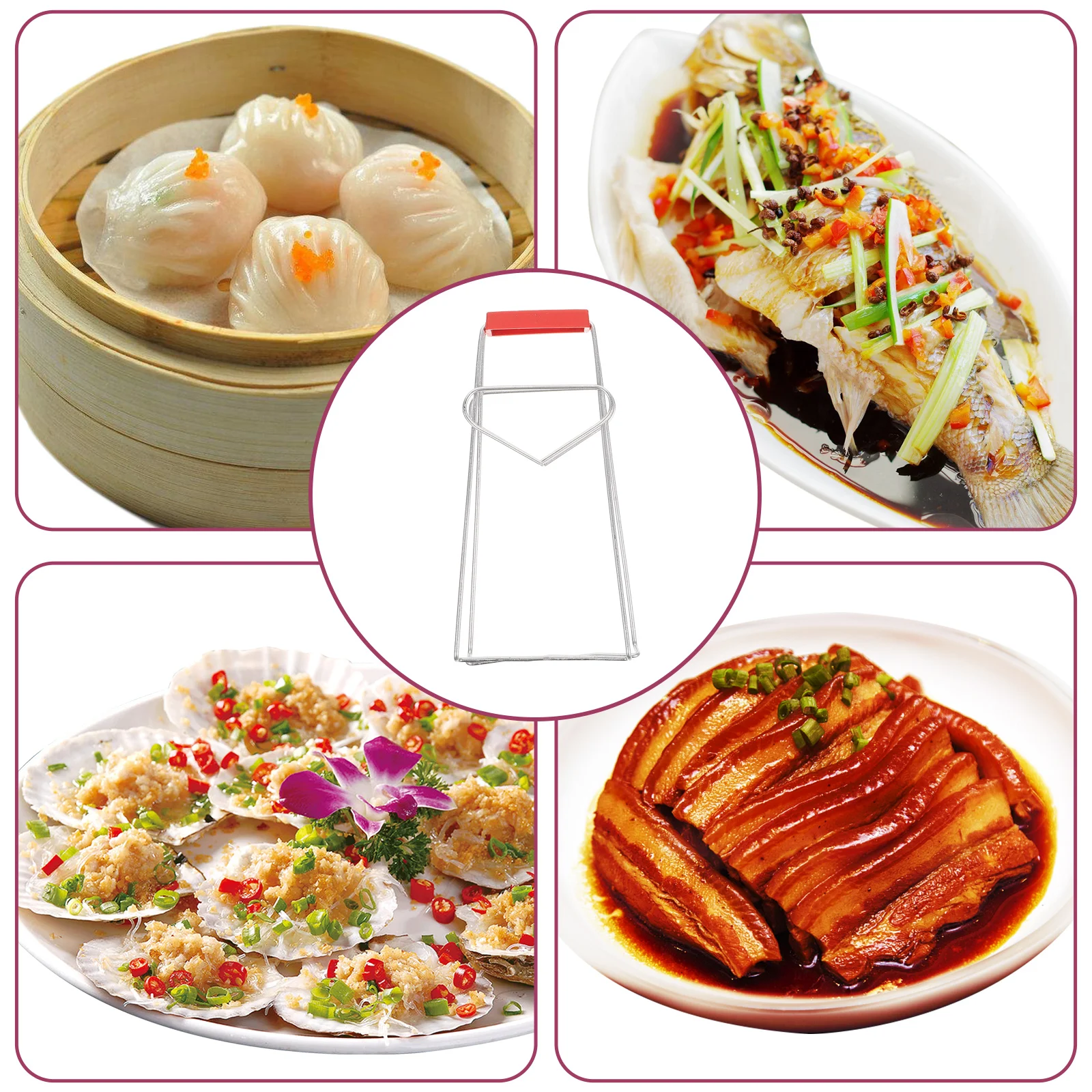 

Anti-scald Clip Bowl Hot Dish Lifter Steel Plate Gripper Kitchen Clamp Tongs Pizza