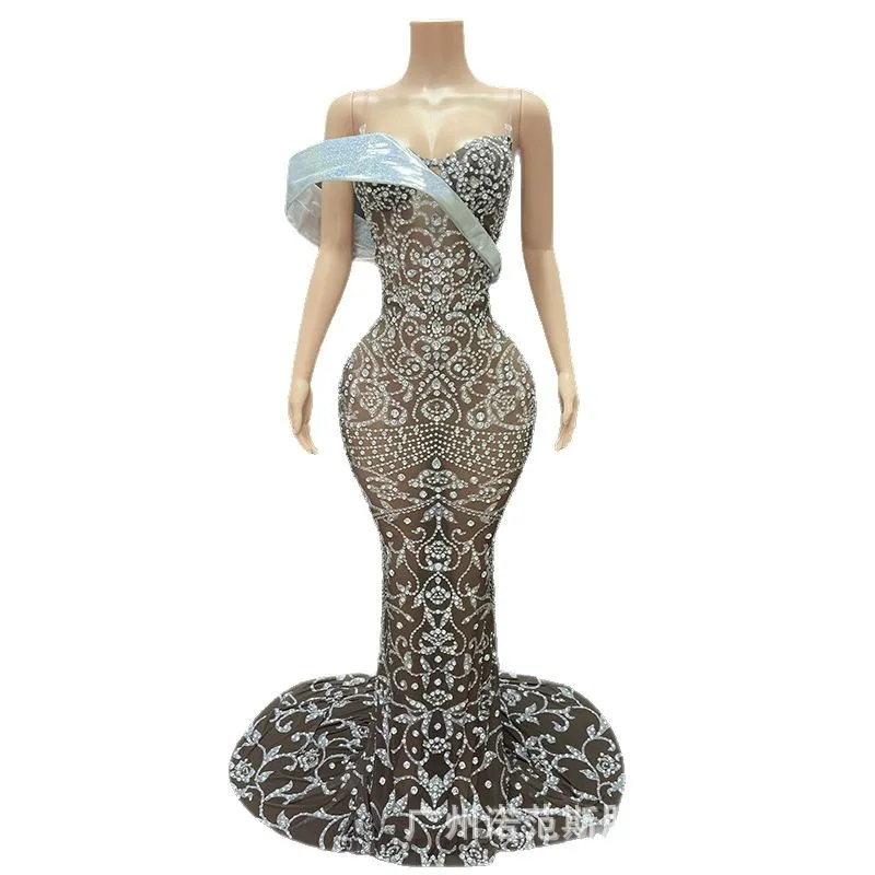 

Сексуальное платье без рукавов с защемленной талией, темпераментное платье «рыбий хвост», элитное платье на день рождения для ежегодных встреч, церемония, вечерние платья