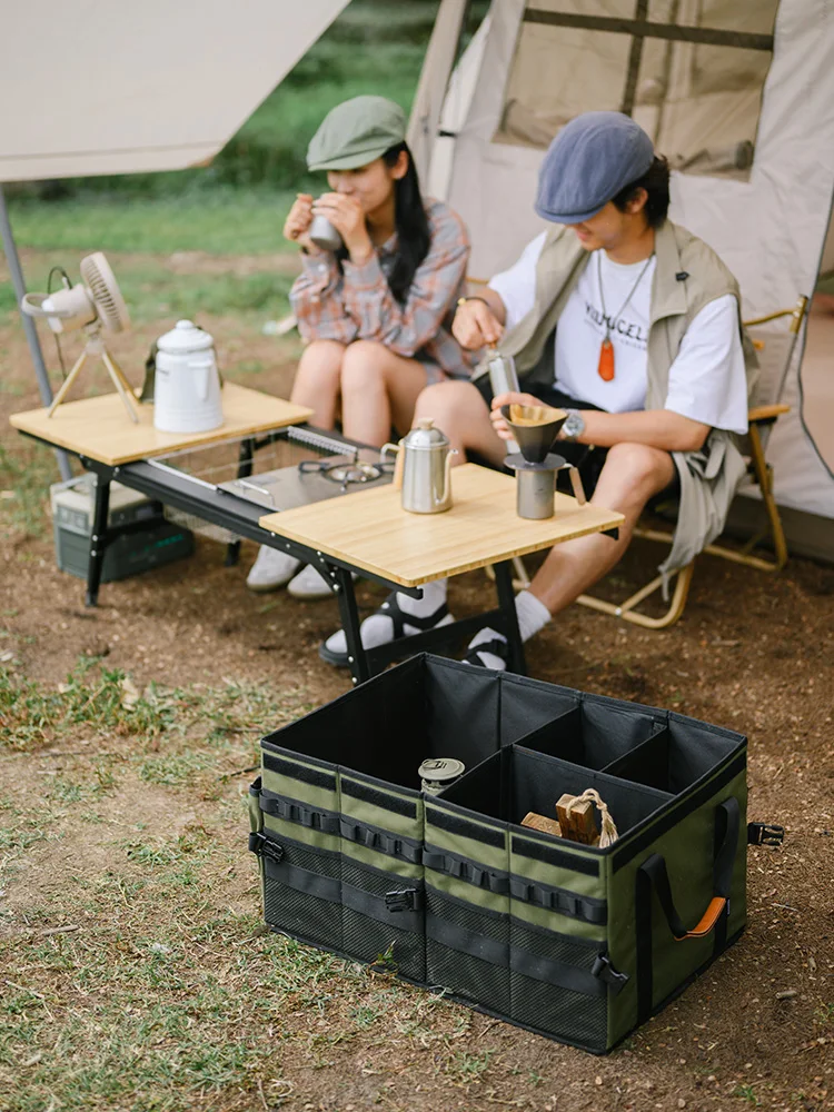 صندوق تخزين قابل للطي معدات التخييم في الهواء الطلق حقيبة التخزين صندوق تخزين سعة كبيرة صندوق تنظيم #5