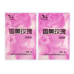 60g Rose Bubble Bath Powder Foot Bath Crystal Mud Body Exfoliation ﻿ Bath Foot Scruber SPA Skin Salt Care K8N0