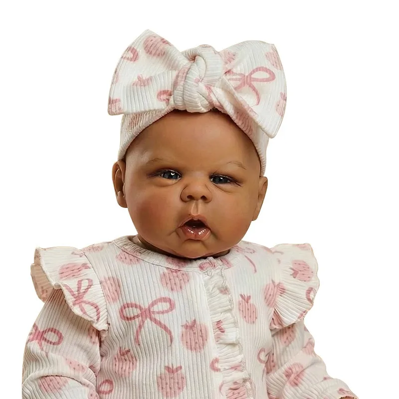 Poupée reborn fille de 50 cm avec cheveux peints, Gounchi, bébé nouveau-né réaliste, jouet en peluche, cadeaux pour enfants