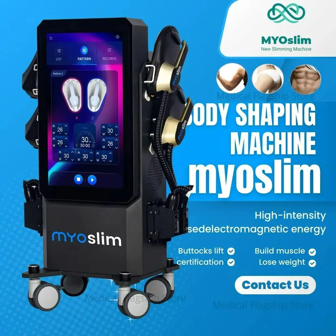 

Аппарат для коррекции фигуры MYOslim Pro 6500W, 15 Тесла HiEMT, профессиональный прибор для стимуляции мышц, снижения веса и похудения