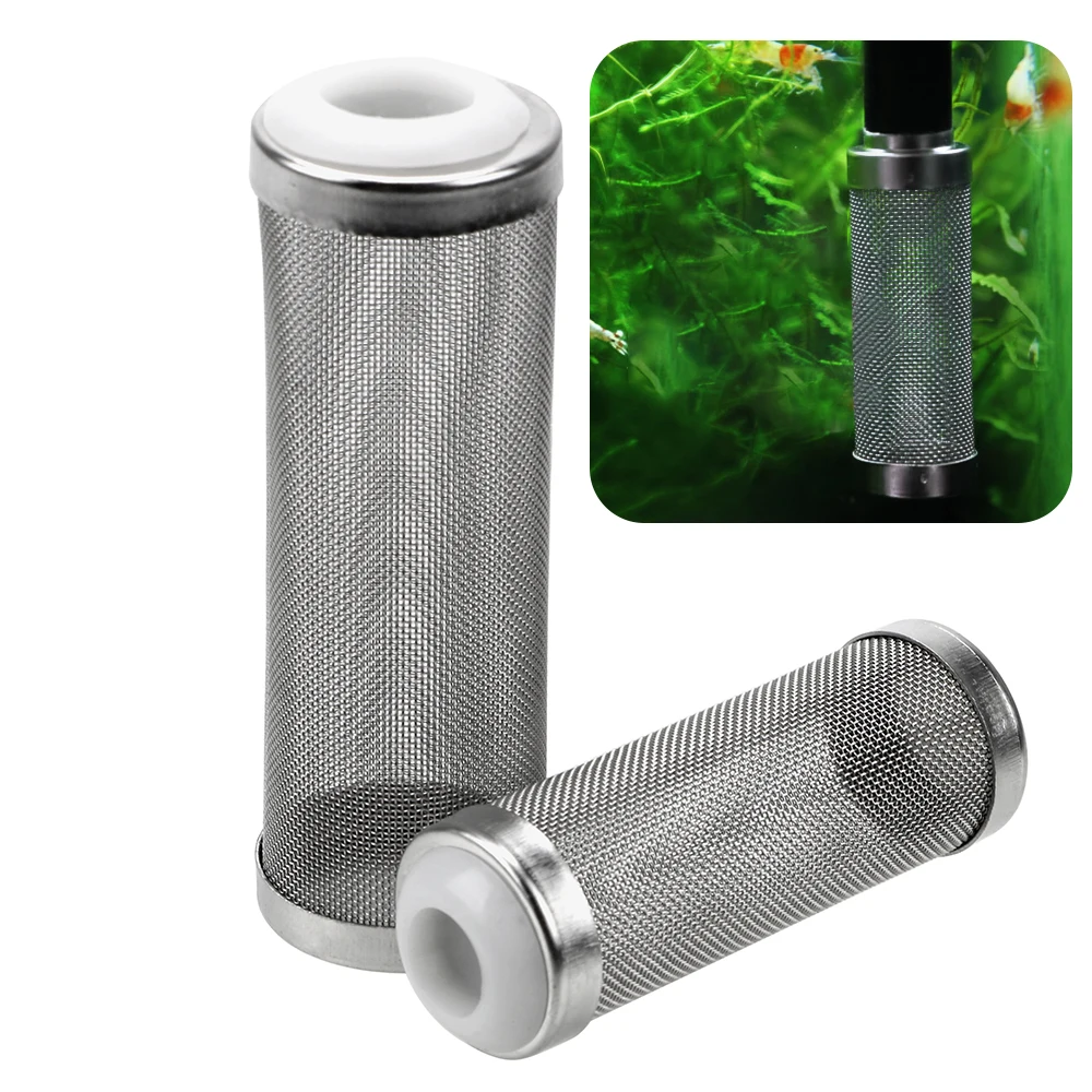Spezielle Garnelen Zylinder Filter Aquarium Zubehör Inflow Einlass Schützen Edelstahl Filter Garnelen Net S/L Größe