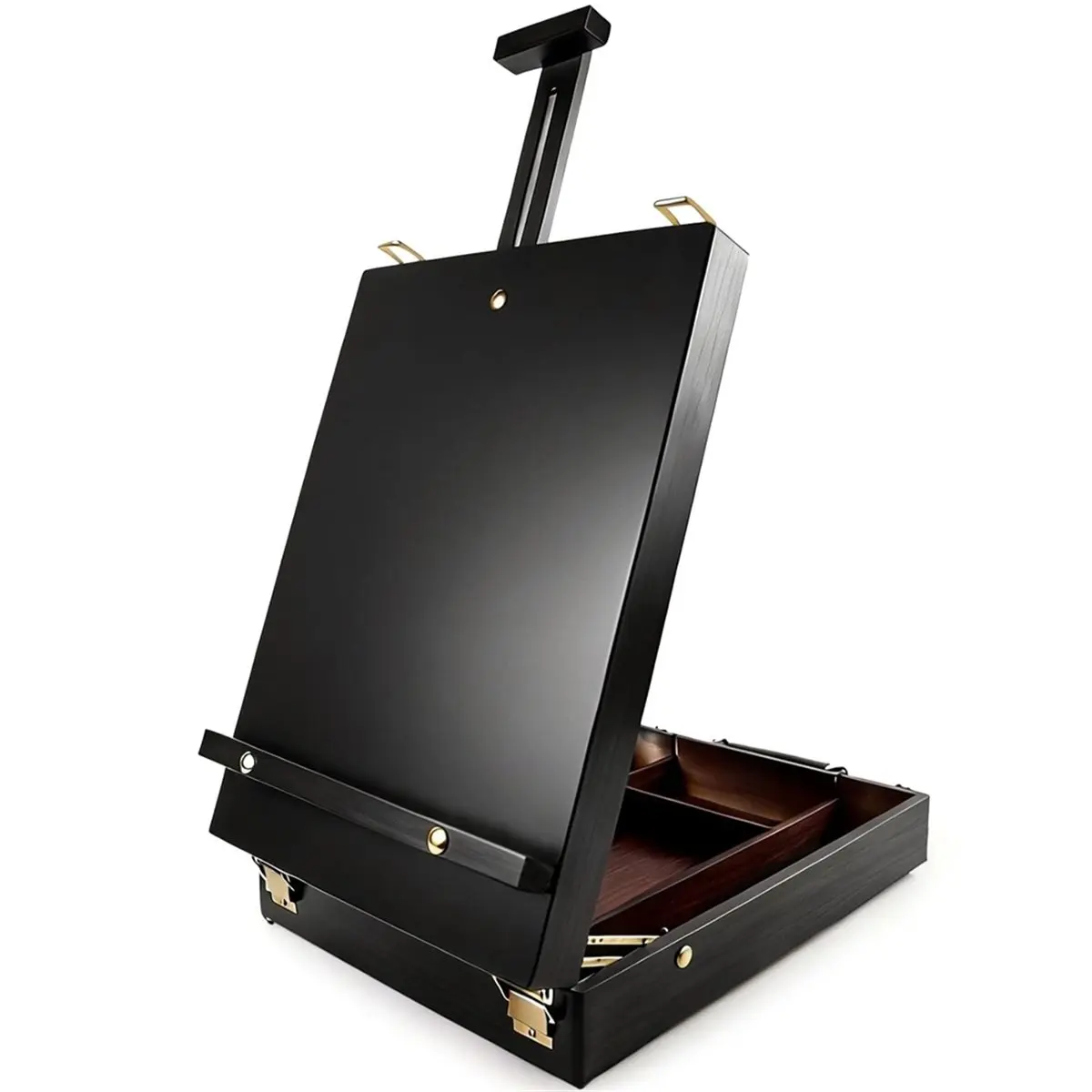 AA83 Adjustable Tabletop Art Easel, Portable Beechwood Drawing Easel with Storage Compartment for Artists & Beginners
