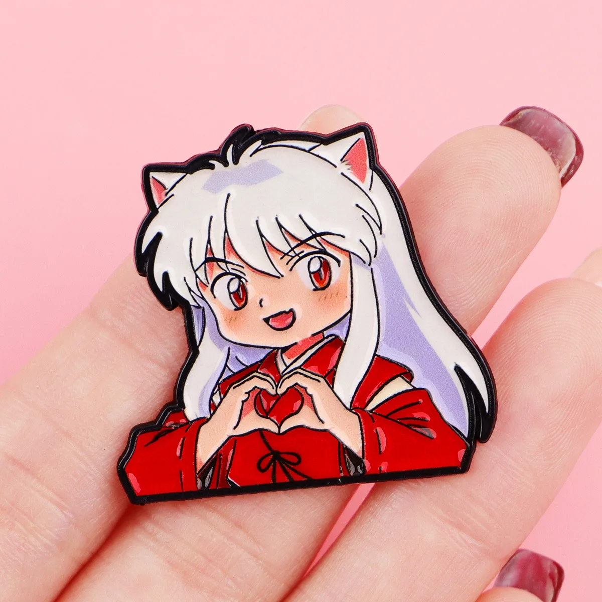 5pcs Cute Enamel Pin Anime Inuyasha Jaken Higurashi Kagome Cartoon Brooch Fashion Lapel Badges Safety Pin cosplay Clothing Acces