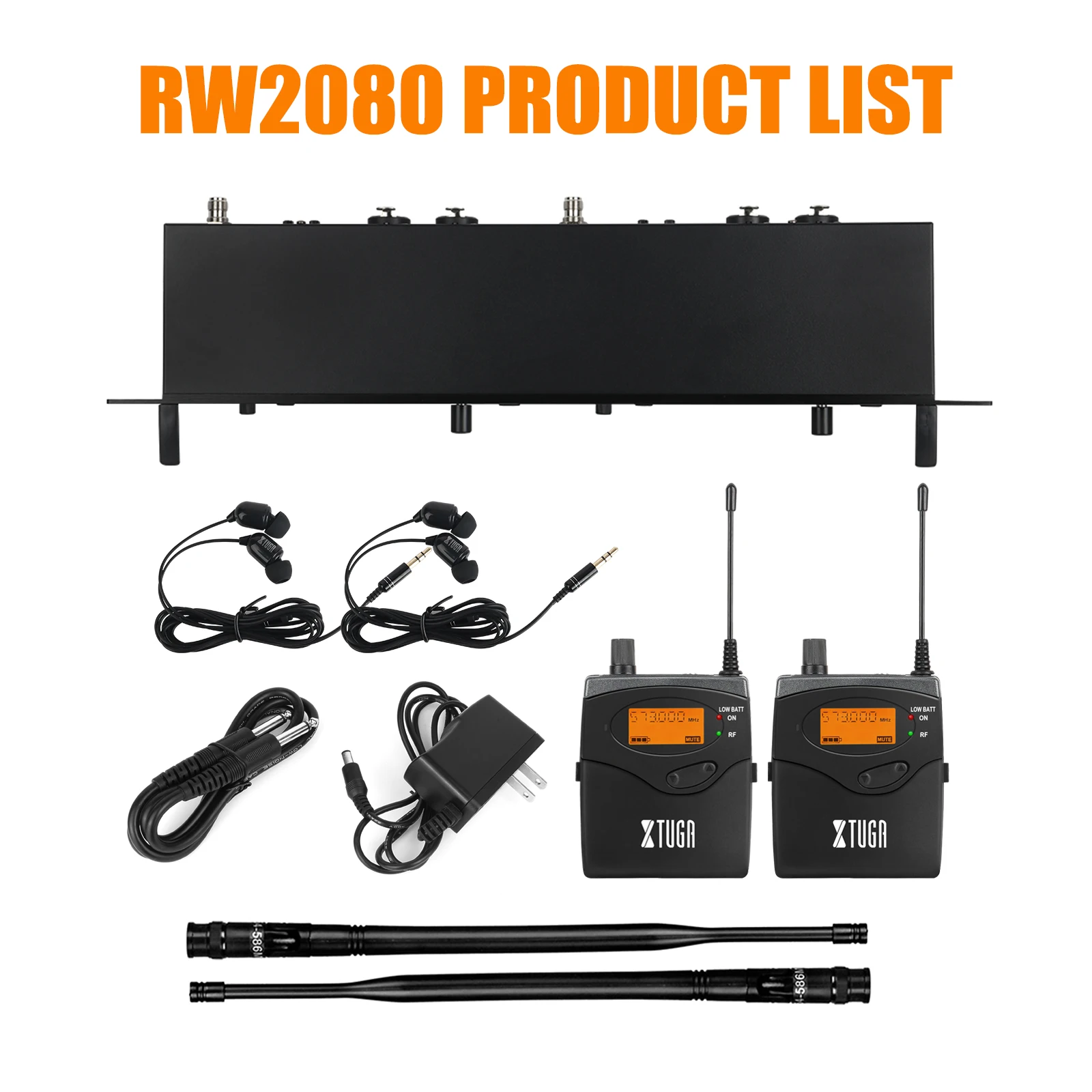 Auriculares intrauditivos TLF Xtuga RW-2080 Stage ing con 10 receptores y comunicación inalámbrica con sistema de sonido de micrófono