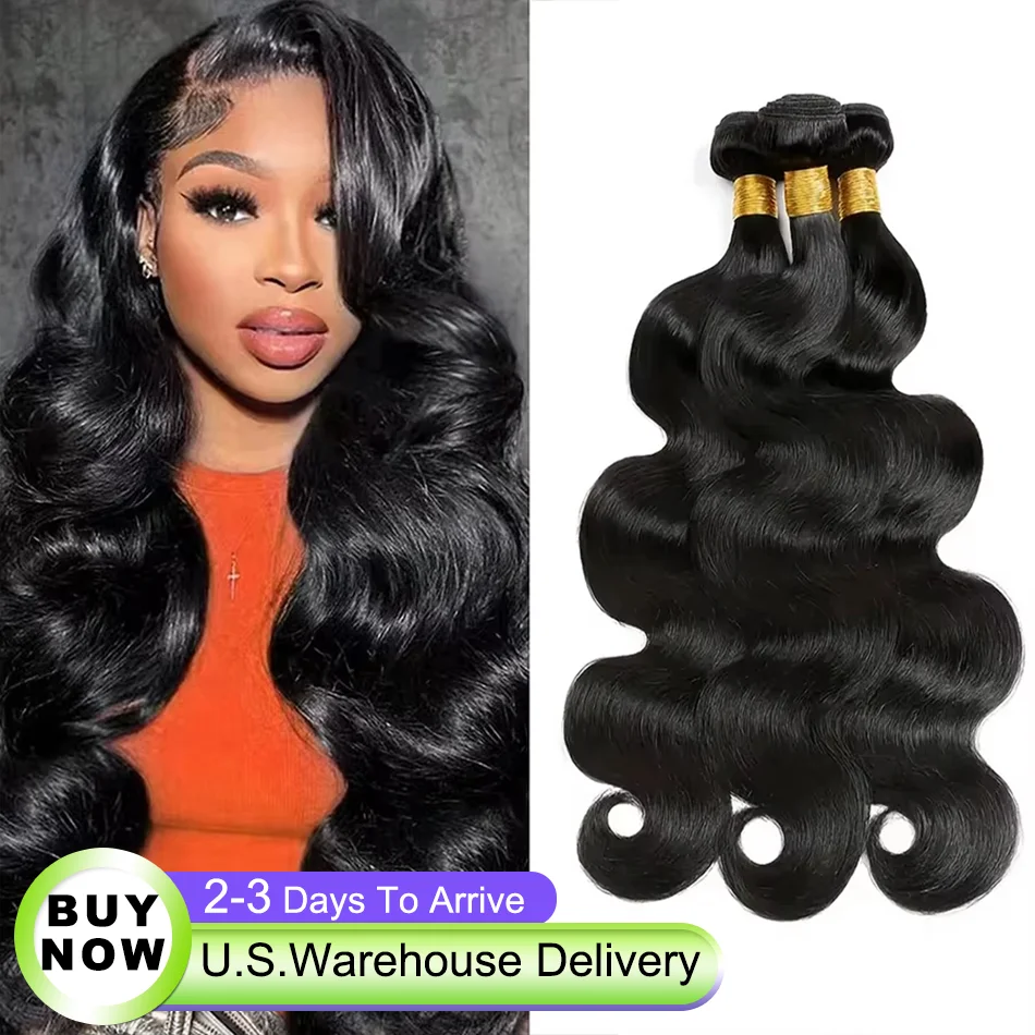 

28 34 Inch Body Wave Bundles 100% Human Hair Brazilian Virgin Hair Natural Color 2 3 5 Pcs Raw Hair Bundles Extensions For Women