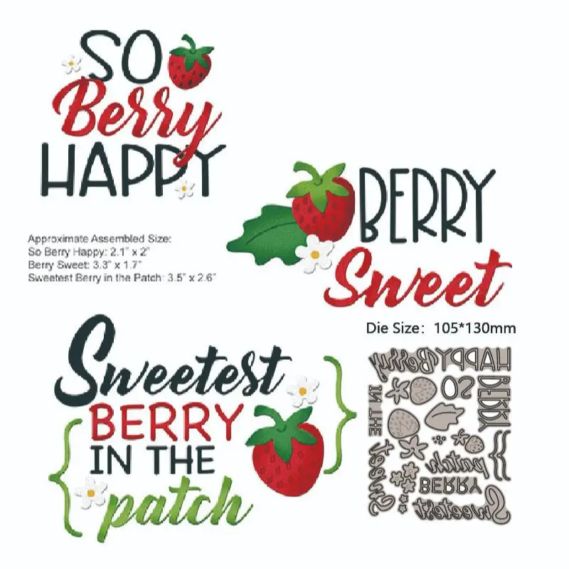 berry phrase dies metal cutting layering die scrapbook photo album decoration diy card craft 2022 new