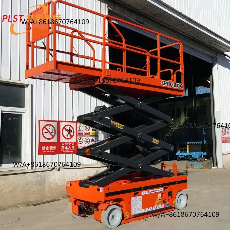 Fully automatic telescopic lift, all-electric lifting platform 6 8 10 12 meters aerial maintenance work climbing car