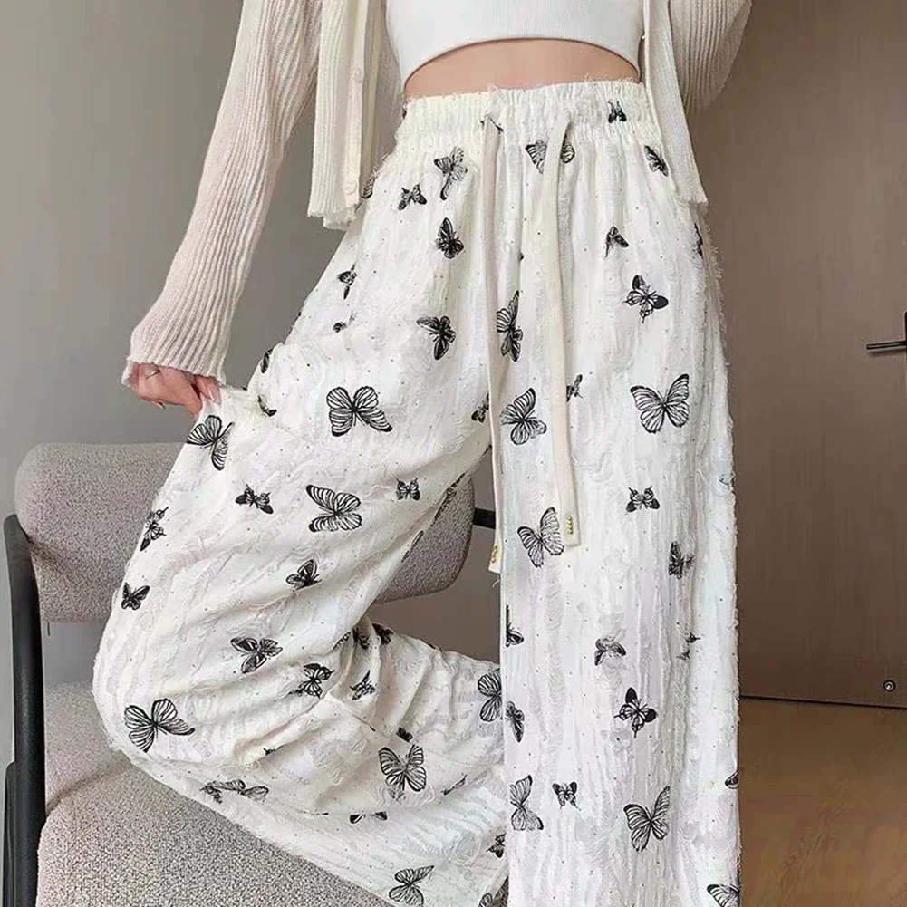 Casual Summer Trousers High Waist Wide Leg Pants Ideal For Daily Wear Brand New Condition Daily Commuting Wear