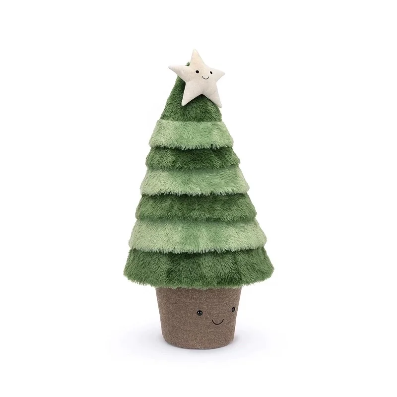 

Плюшевая игрушка-кукла Jellycat Fun Nordic Spruce в виде рождественской елки, подарок на Рождество, Великобритания