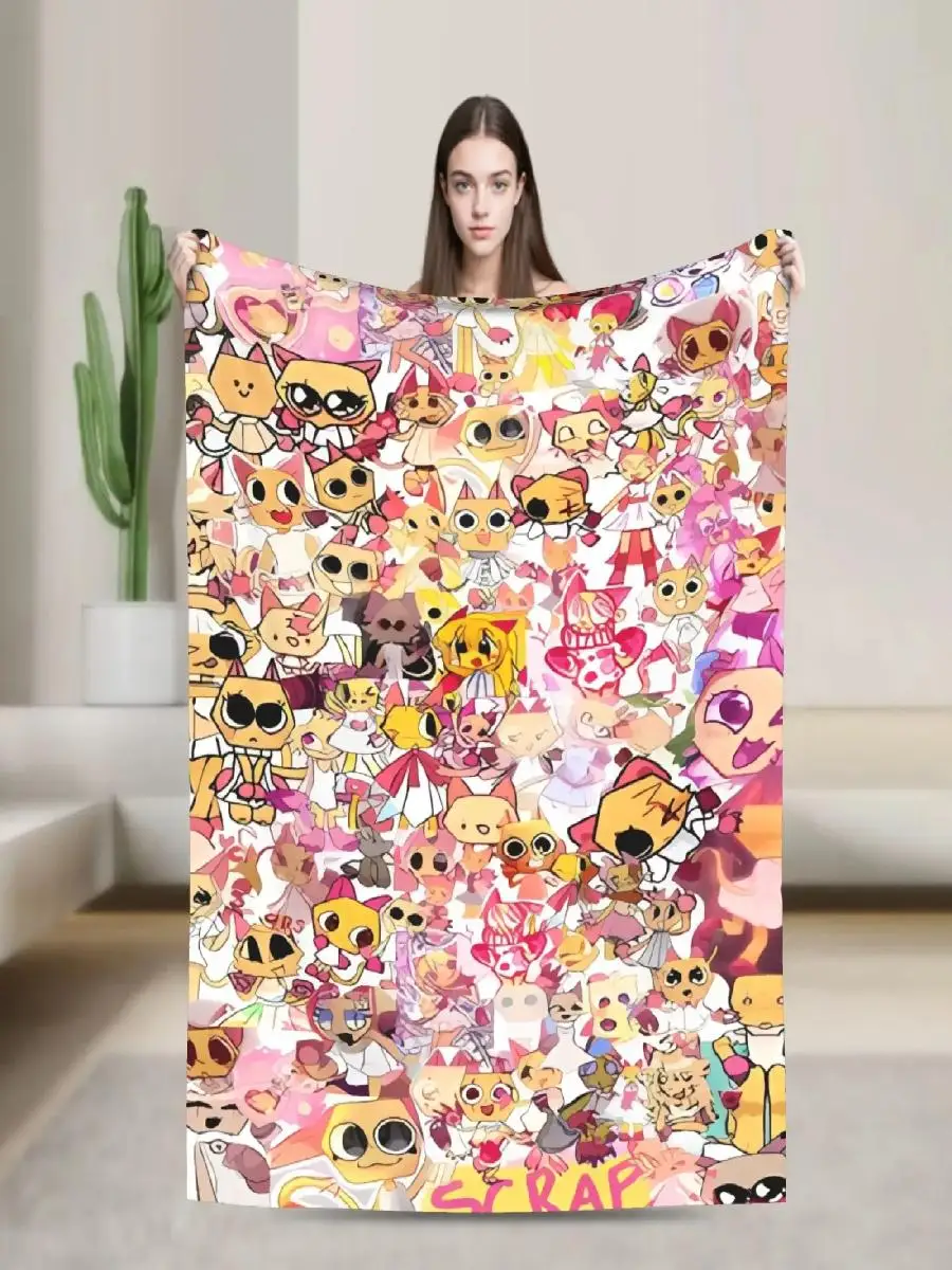 Bassie Dandys World Super Soft Plush Throw Blanket for Bed Sofa Camping  Flannel Bedspread Cover