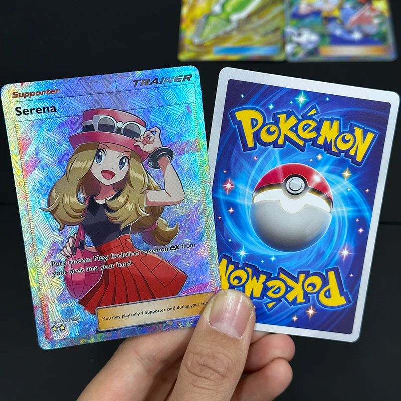 Diy PKM Mega Blastoise Ex Serena Lopunny Bulbasaur Venusaur English Collection Cards Game Card