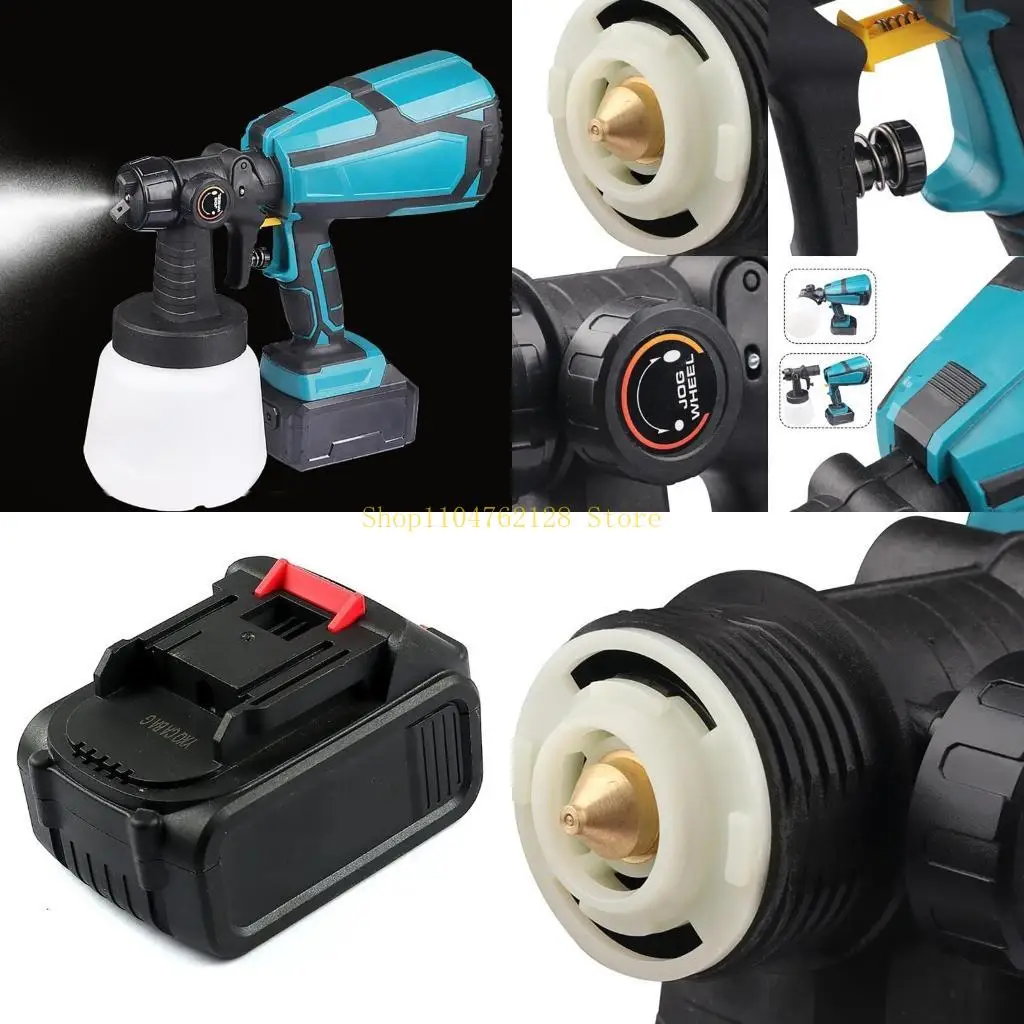 21V 1000ML Cordless Paint Sprayer HVLP Electric Guns Flows Control Airbrus best sale