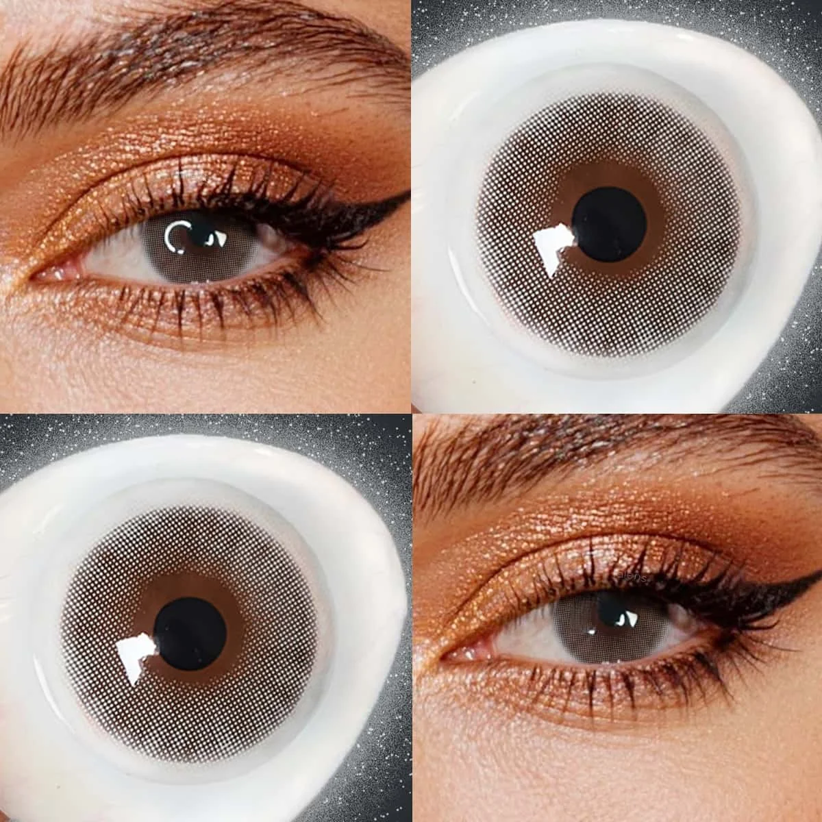 VISUASHOW Aurora Small Pupil Colored Contact Lenses 14.2mm Yearly Disposable Korea Design Natural Prescription Myopia Wholesale