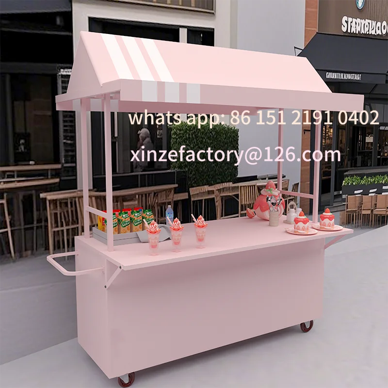 Customizable Market Shopping Mall Outdoor Night Market Stall celebrity snack trolley