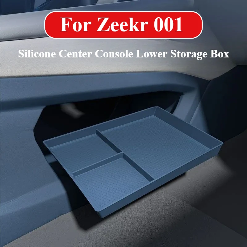 

For ZEEKR 001 2021-2025 Silicone Car Central Control Storage Box Partition Storage Auto Interior Accessories