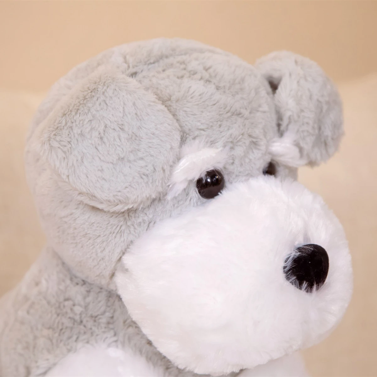 35/45cm Sitting Standard Schnauzer Plush Toy Stuffed Animlals Grey Dog Plushies Soft Throw Pillow Birthday Gifts For Girl