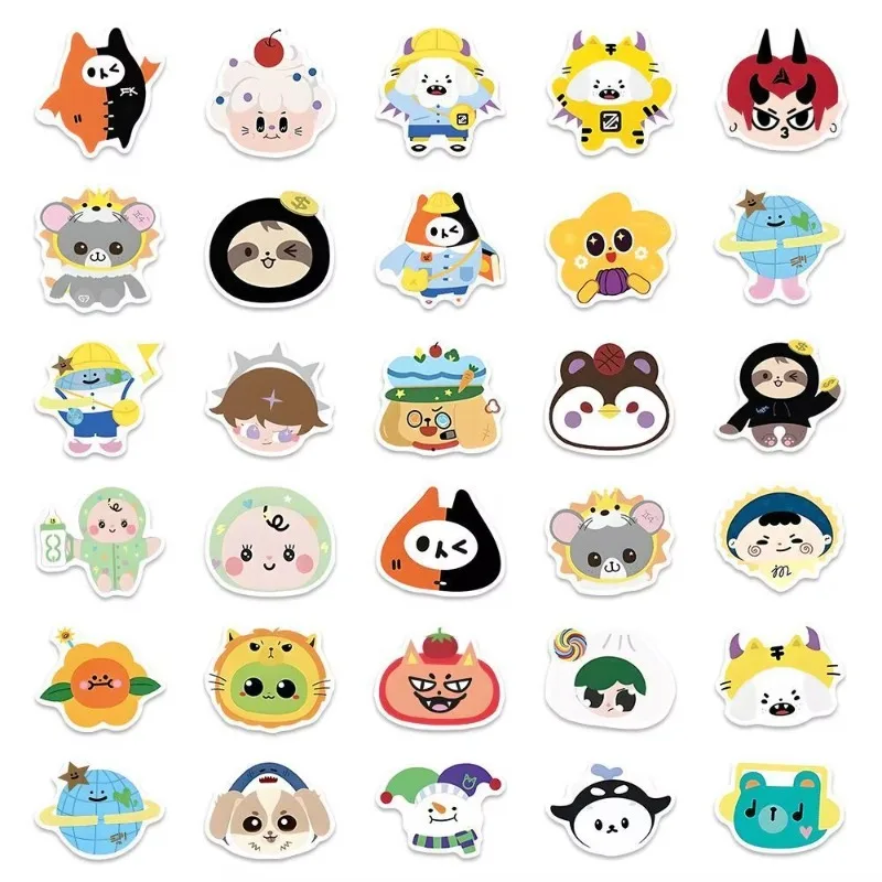 71Pcs Male CP Cartoon Cute Stickers Thai Star Pondphuwin Supporting Collection Animal Sculpture Periphery Waterproof Graffiti