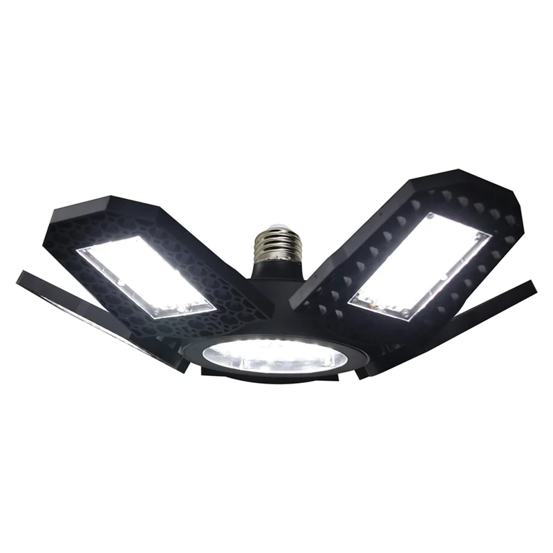 

Durable-LED Garage Light, Deformable LED Garage Ceiling Lights With 5 Adjustable Panels, E27 LED Shop Lights 3000LM 30W