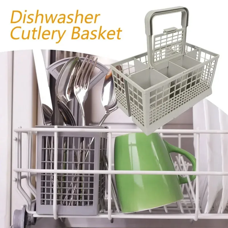 

Universal Dishwasher Cutlery Basket Foldable Kitchen Tableware Drying Organization for Dishwasher Replacement Accessory 1/2Pcs