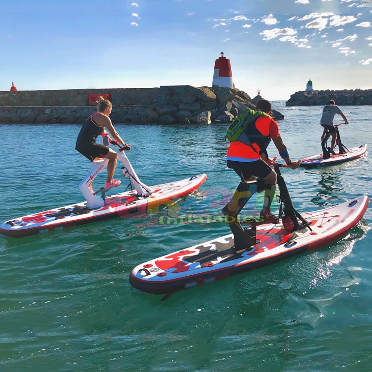 Outdoor Fitness Oceaan Avontuur Dubbele Mensen Aqua Fiets Sport Opblaasbare Drijvende Water Fiets