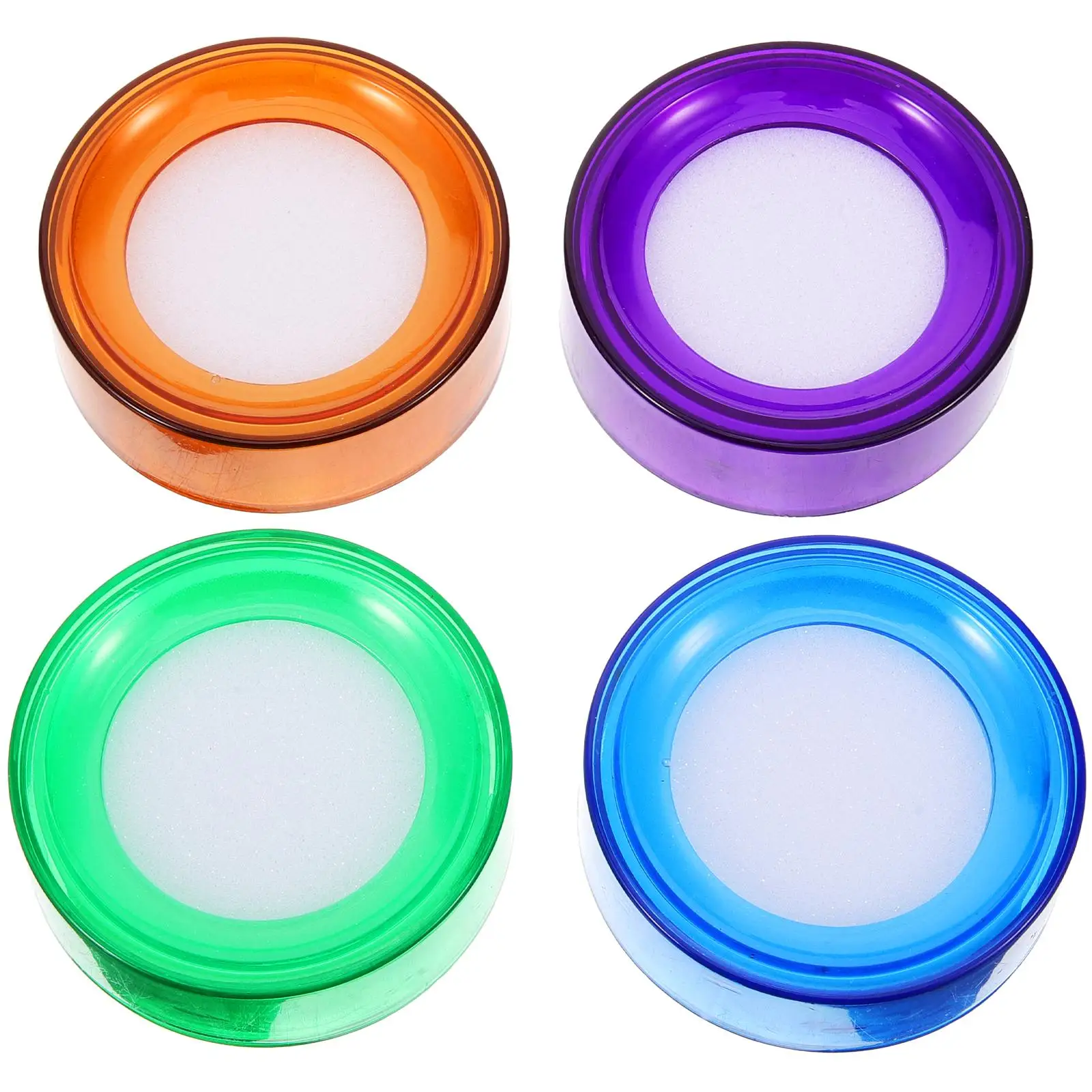 4 Pcs Point Cash Cylinder Money Counting Sponges Hand Moistener Sponge Cup Bank Accessories Cash Counting Tool