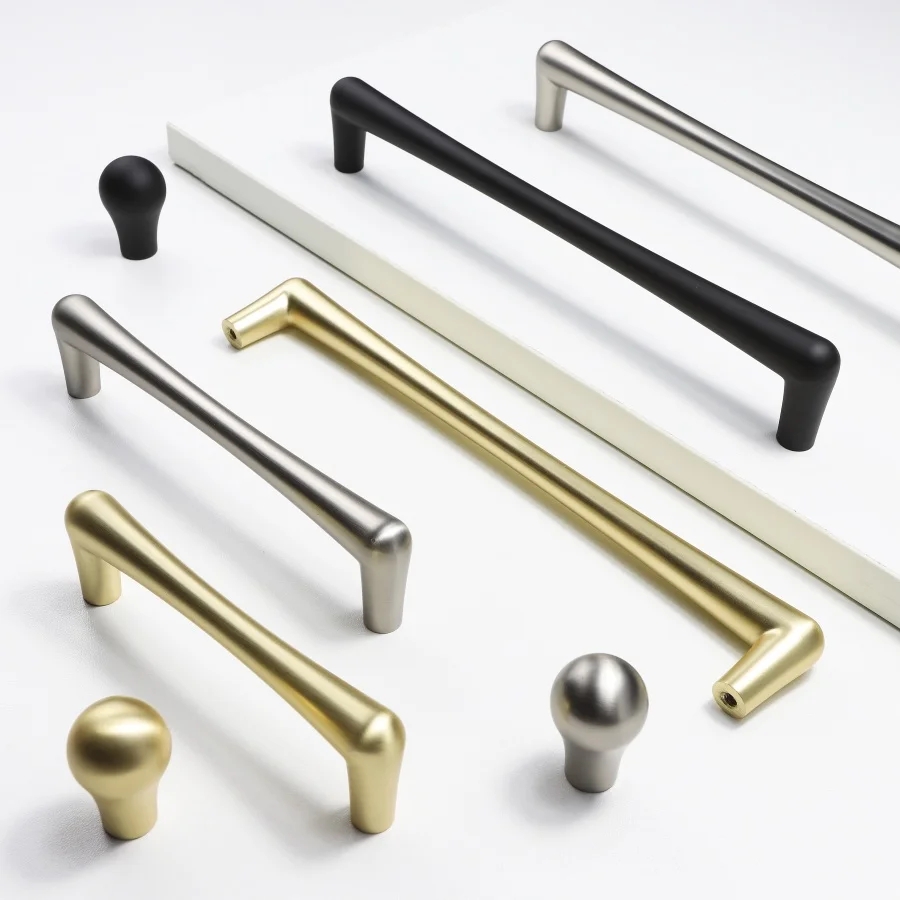 

Modern Zinc alloy Wardrobe Door Handle French style Drawer Knobs Solid Kitchen Cabinet Pulls High-end Furniture Handles Hardware