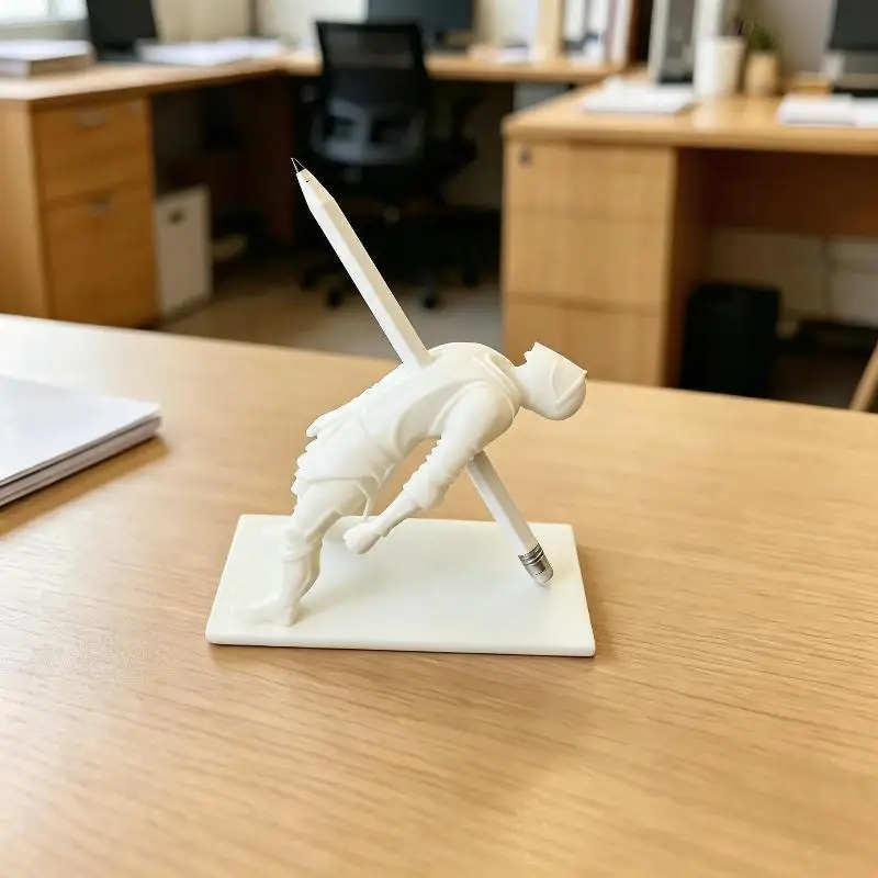Medieval Death Knight Pen Holder Creative Desktop: Stand Armored Organizer Gothic Office Decor