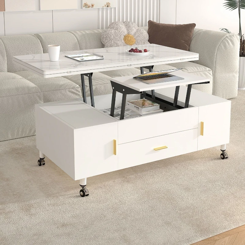 

Многофункциональный подъемный журнальный столик-трансформер для квартиры, гостиной, домашний кофейный столик, мебель для дома.