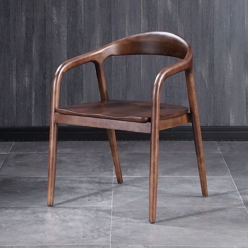 식당 의자 중국 의자, 북유럽 단일 단단한 나무, 학습 레스토랑 고급 편안한, 복고풍 단순 캐주얼