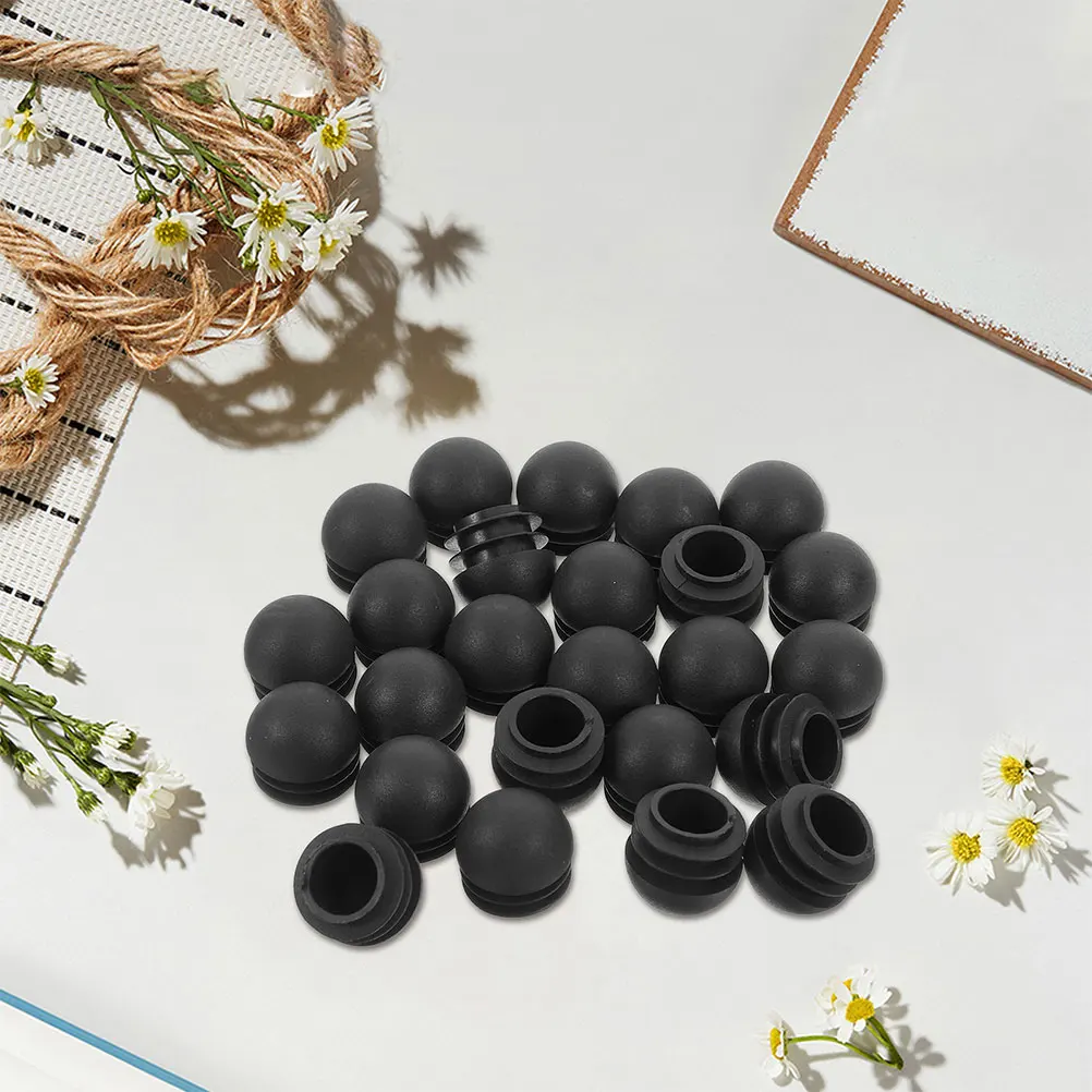 

30pcs Spherical Tube Plug 22mm Plastic End Caps Chair Leg Inserts Furniture Protectors Round Covers