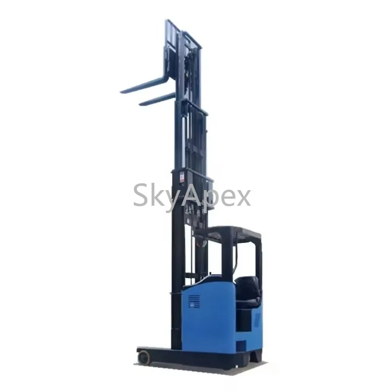 High Lifting Reach Truck Forklift Electric 2T 2.5T 6m 7m 8m 12m Reach Stacker Forklift Camera Li Ion Battery Safe High Stability