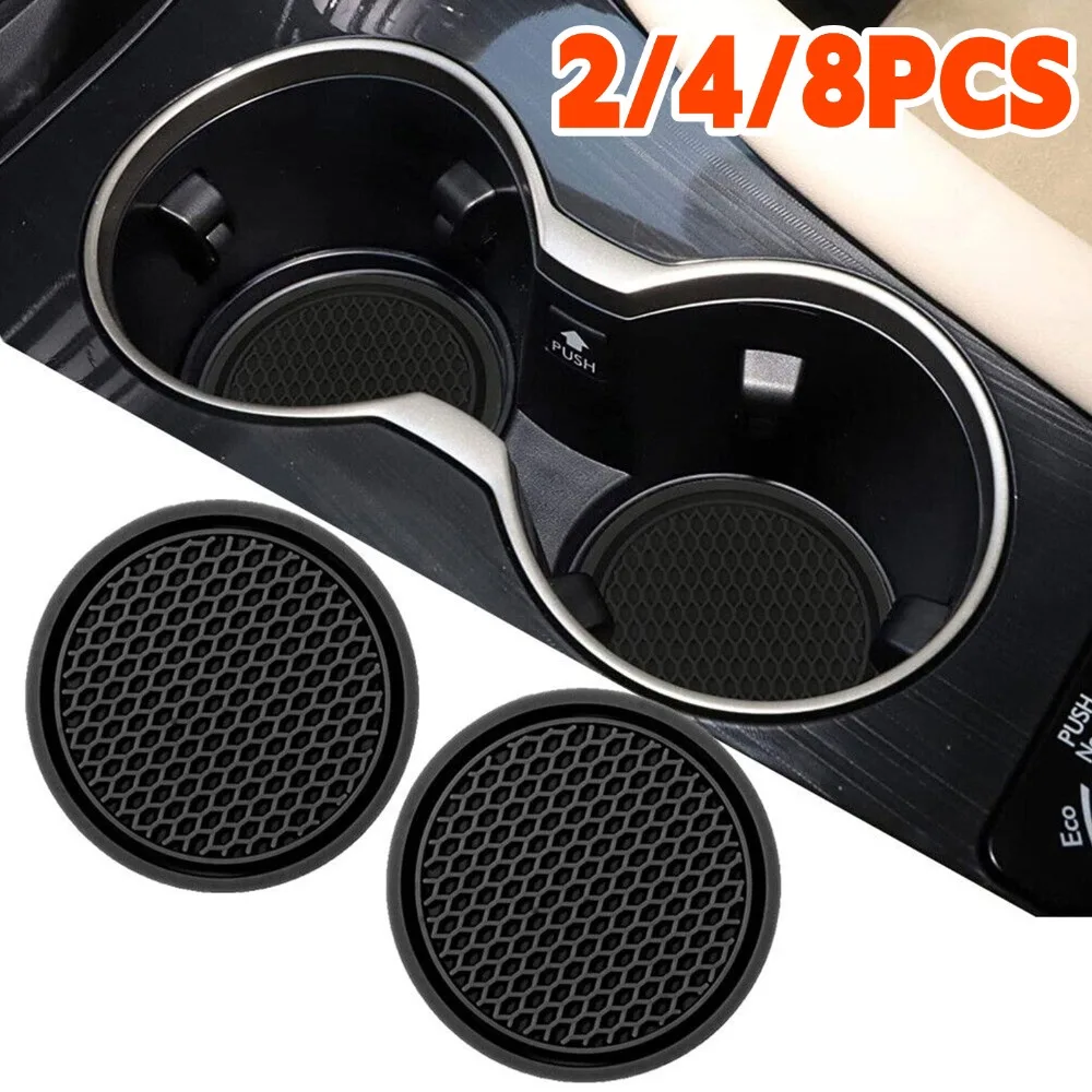 

2/4/8pcs Car Creative Diamond Water Coasters Set Cute Car Cup Holder Mats Auto Interior Decor Universal Fit Dustproof Spillproof