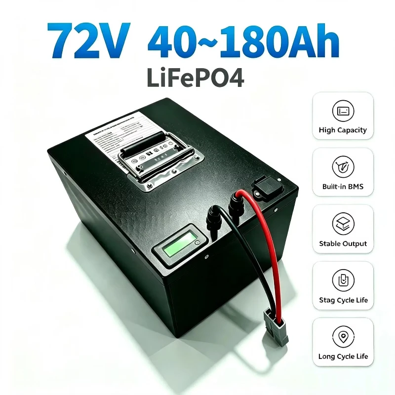 A+ Lifepo4 Lithium Battery BMS for 72V Electric Vehicle - Inverter EV Scooter Tricycle Caravan Various Ah Sizes 40ah-180ah