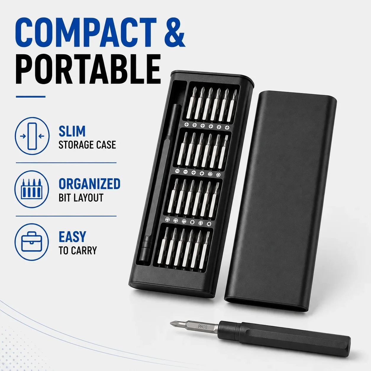 Precision Screwdriver Set Small Screw Driver with Torx Cross Head and Flat Head Magnetic Repair Tool for Electronics Watch DIY