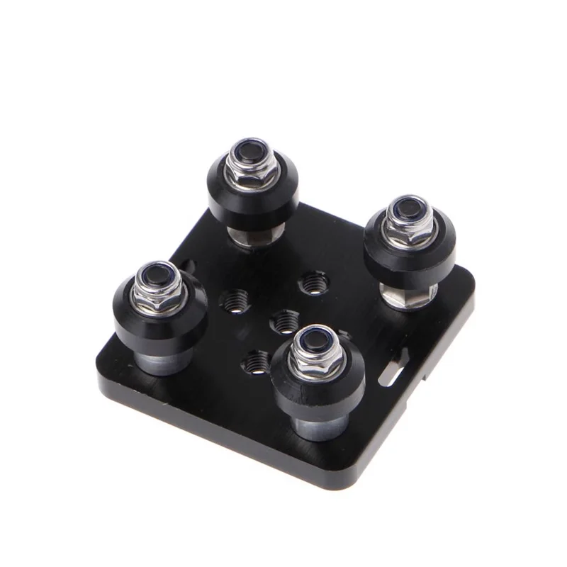 V-Wheel Plate,Gantry Rod Plate with Wheel, 65mm X 65mm for 2020V Aluminum Profile Plate, CNC and 3D Printer Parts