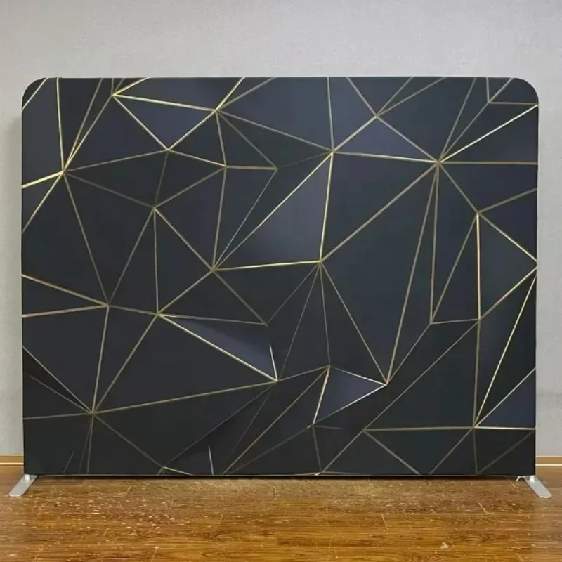 

Portable New Design Backdrop Stand Straight Custom Printing Tension Fabric PillowCase Backdrops For Wedding Photo Booth Events