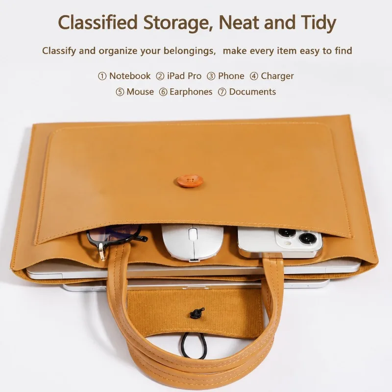 Laptop Sleeve Bag for MacBook 13 14 15 inch, Shockproof Notebook Handbag Case, Portable Computer Cover for Huawei MateBook