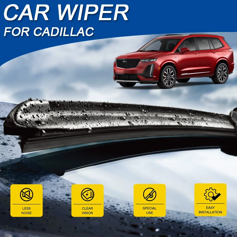 

2PCS Car Blade Windshield Wiper For CADILLAC CT4 CT5 CT6 ESCALADE LYRIQ OPTIQ SRX XT4 XT5 XT6 XTS Protect Auto Rubber Accessory