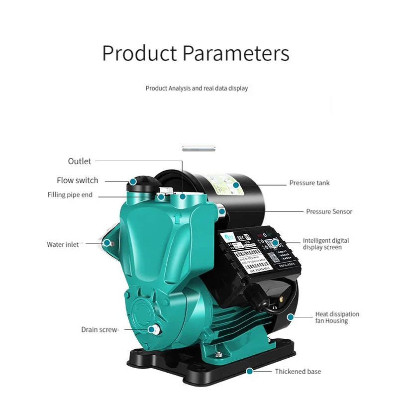 Household Water Pump Tap Water Self-Priming Booster Pump High-Lift Small Water Pump 220V 370W/450W/550W