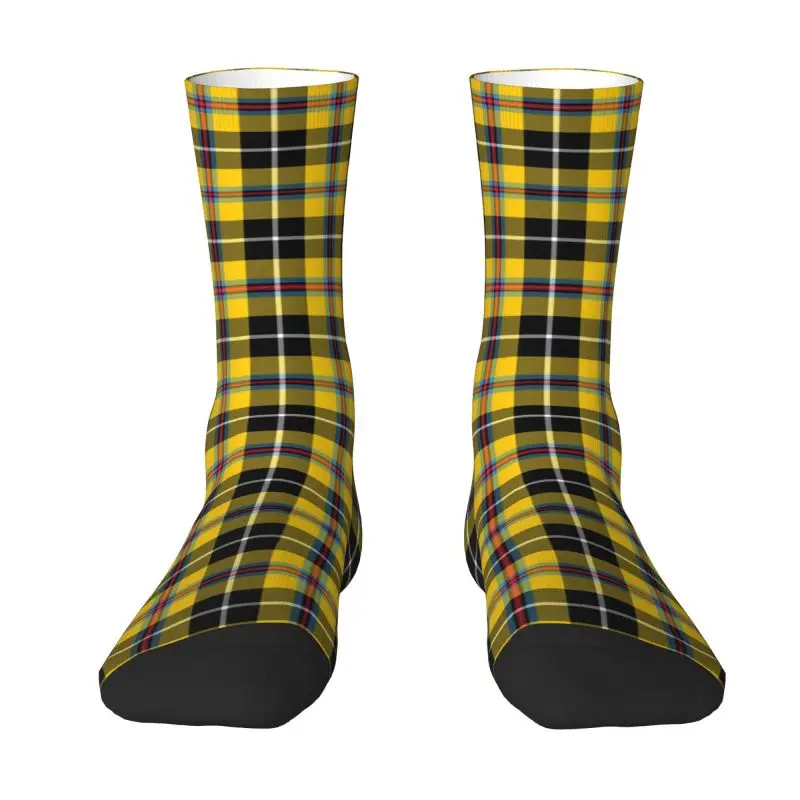 Cute Printed Cornish Tartan Plaid Socks for Men Women Stretch Summer Autumn Winter Geometric Gingham Crew Socks