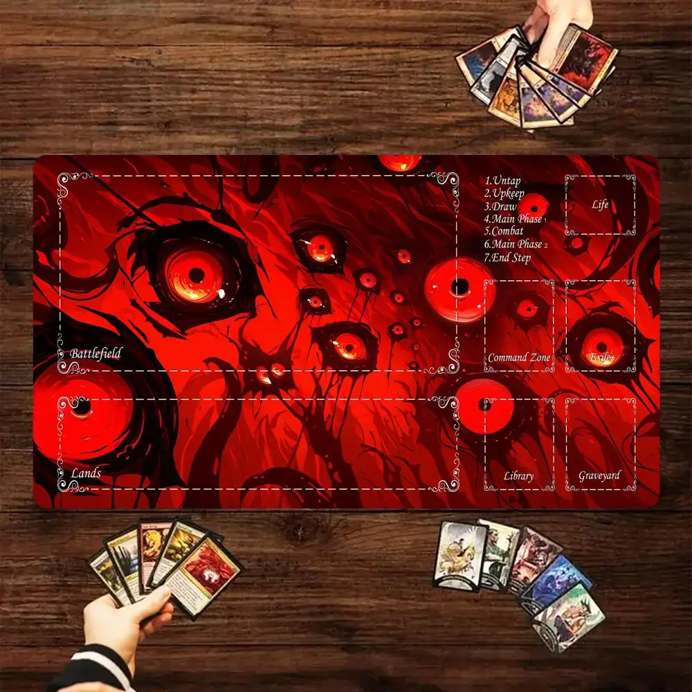 Twisted Demon Eyes Magic Card Battle Mat TCG Playmat Anti-slip Base 35X60cm Gathering Gaming Mats Board Game Mat for TCG