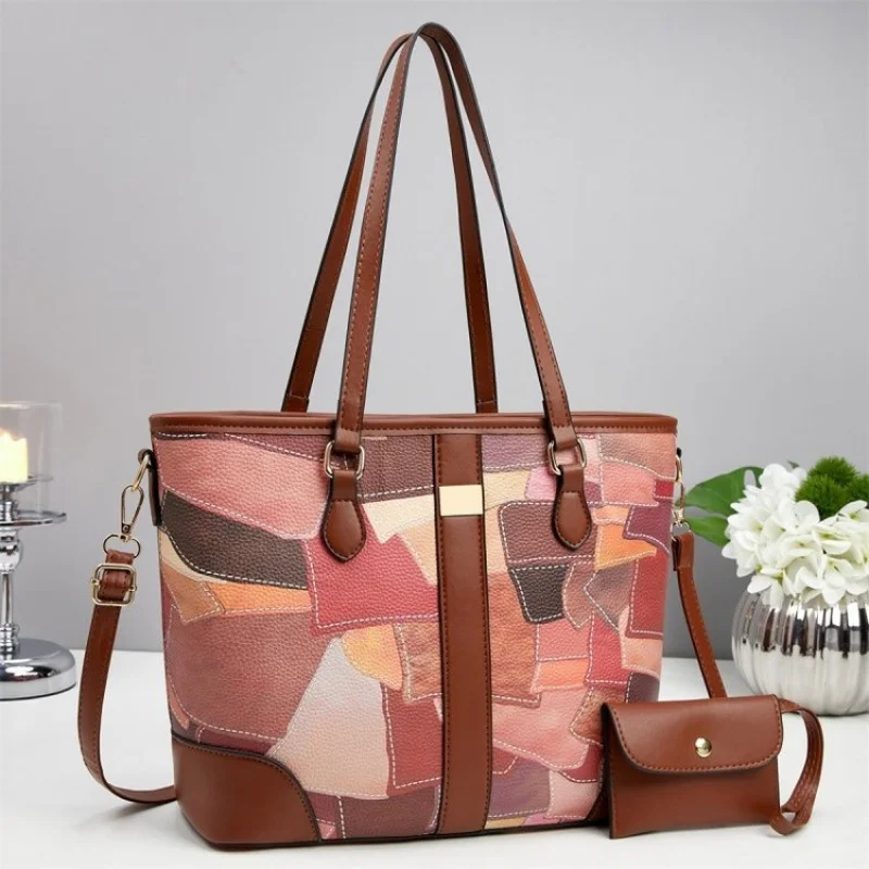 

Luxury Leather Shoulder Bag For Women Designer Handbag Crossbody Purse Ladies Elegant Top Handle Tote Classic Bag