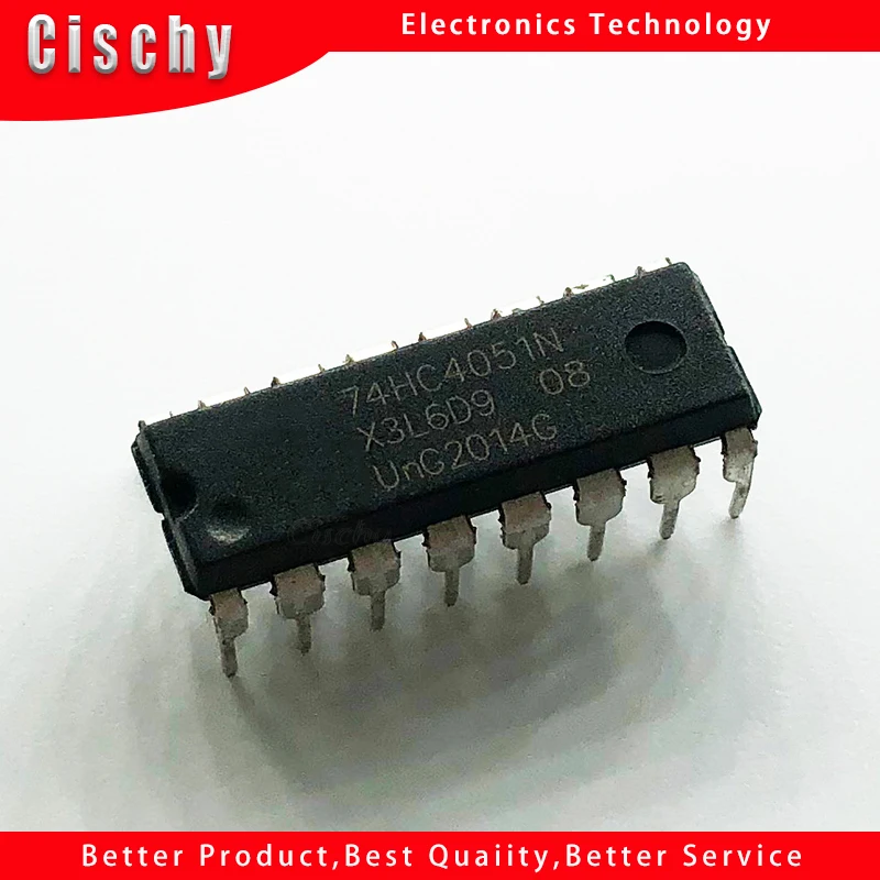 

10pcs/lot SN74HC4051N 74HC4051 DIP SN74HC4051 74HC4051N DIP-16 interface chip New Original In Stock