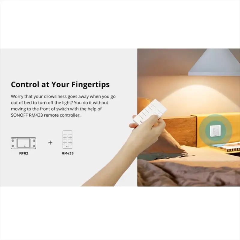SONOFF-RFR2 WiFi 무선 스마트 스위치, 433mhz RF 수신기, 스마트 홈 작업용, Ewelink Alexa Alice Google Home Ifttt,