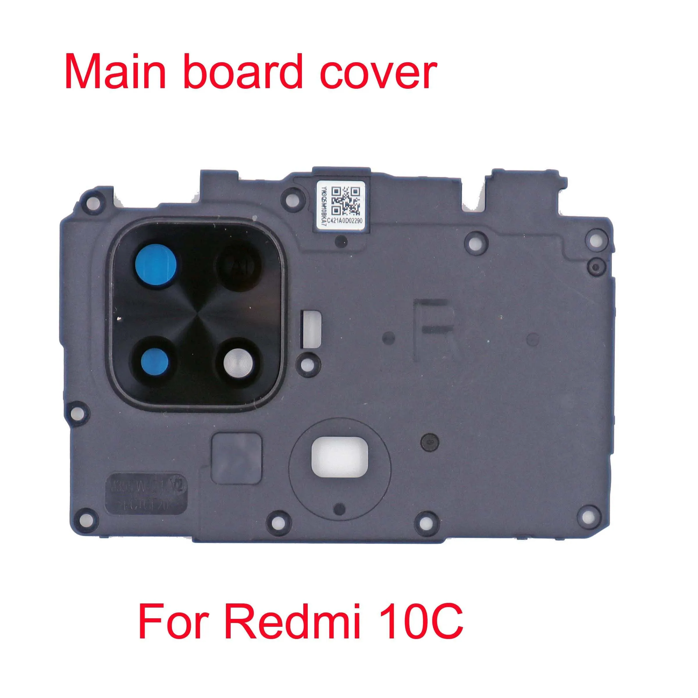 Antenna Case Cover with Camera Glass for Xiaomi Redmi 10C, Main Board Protect Cover, Replacement Parts, New