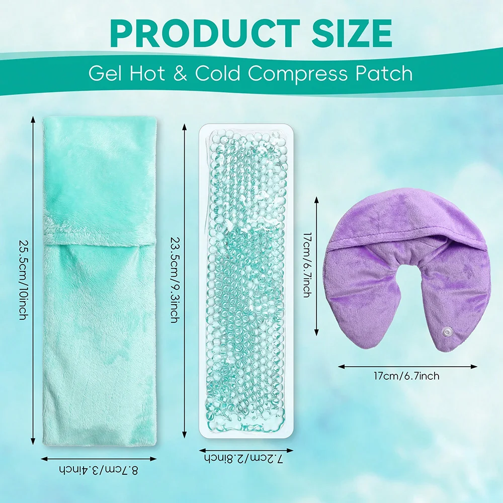 Reusable Cooling Gel Bead Ice Pack with Washable Sleeve for Postpartum Recovery And Daily Comfort